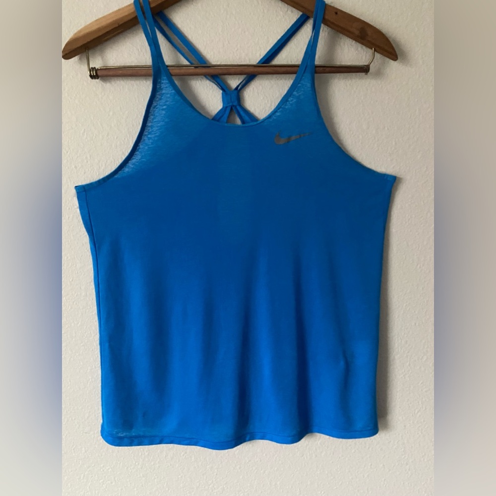 Nike Women’s Racer Back Blue Sleeveless Athletic Tank Top Size Small